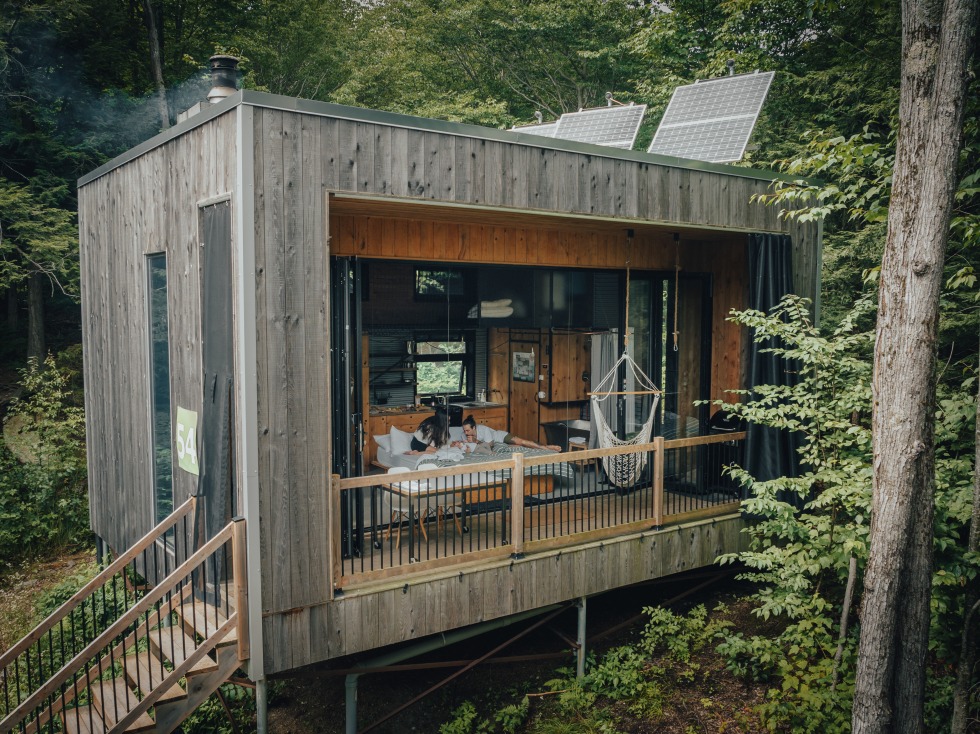 Extérieur de l'un des chalets locatifs du Vertendre.