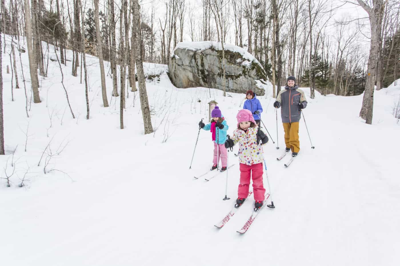 Activité extérieur fait proche des chalets du Parc national Mont-Orford