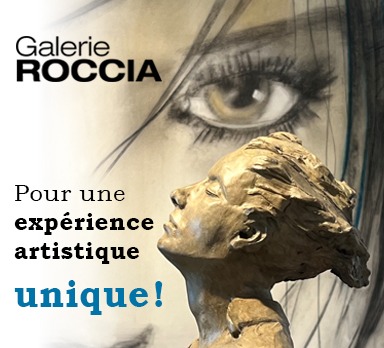 Publicité de la Galerie ROCCIA située à Magog. Pour une expérience artistique unique!