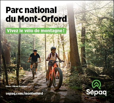 Bannière publicitaire de la SEPAQ du Mont-Orford