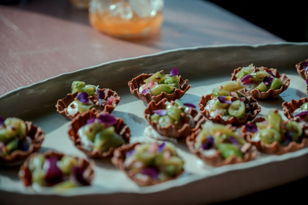 Bouchées offertes lors de La Tablée des Jardins Bolton durant l'été.